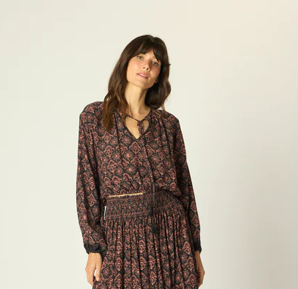 Amelia Top - Fleur De Lis - Natalie Martin