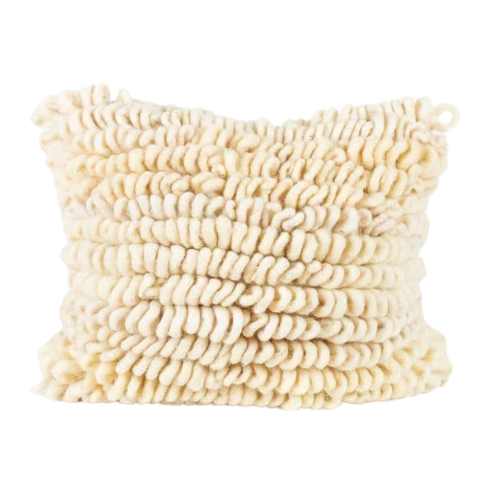 Makun Loom Pillow Cover White 26x26 - Treko