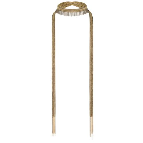 N. L005 - Multi Twist Lariat Necklace - Antique Gold - Marie Laure Chamorel