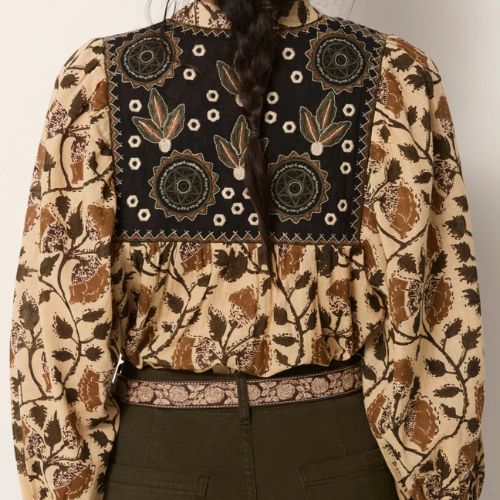 Botanical Flora  Amelia Blouse - Maison Hotel