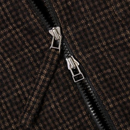 Brown Cedar Check Zip Shirt - Universal Works