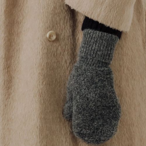 Alpaca Boucle Mittens - Bare Knitwear