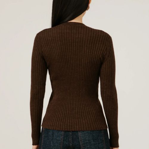 Fine Knit Rib Top - Bare Knitwear