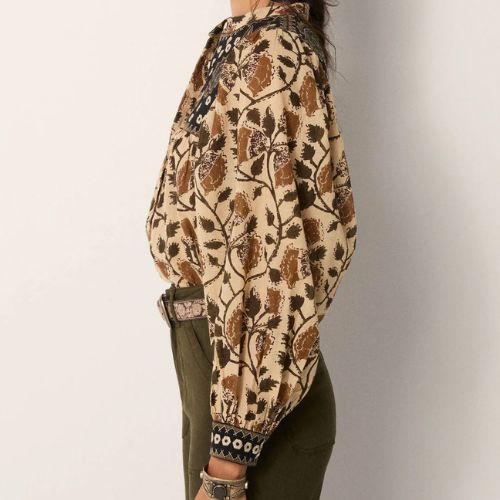 Botanical Flora  Amelia Blouse - Maison Hotel