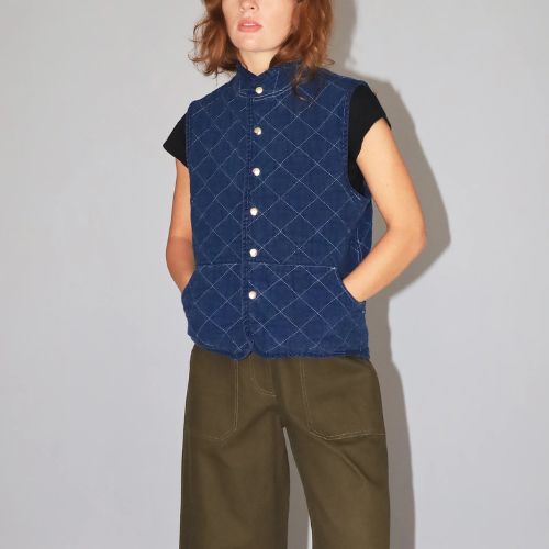 Utility Canvas - Quilted Snap Vest