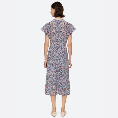 Whitney Flutter Midi Dress - Sea NY