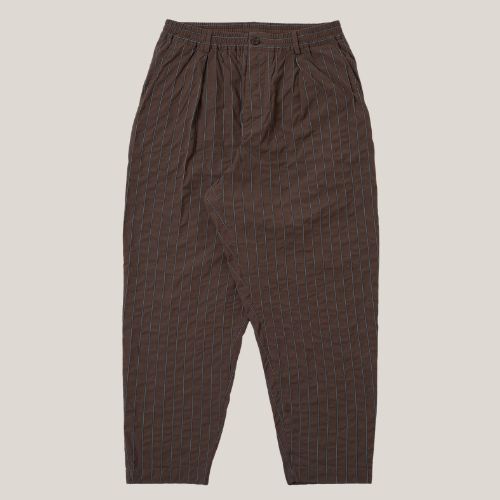 Pleated Track Pant - Chester Stripe - Universal Works
