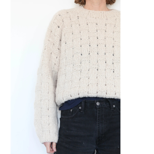 Handknit Interlace Pullover - Lauren Manoogian