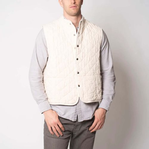Quilted Snap Vest - Utility Canvas