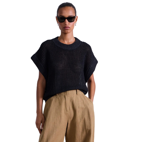 Oliva Linen Vest - Apiece Apart
