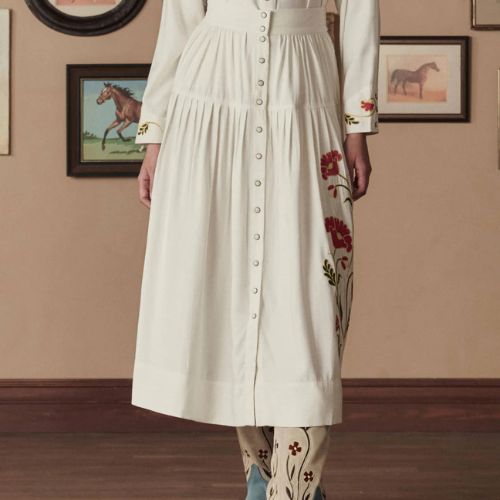 Western Embroidered Highland Skirt - The Great