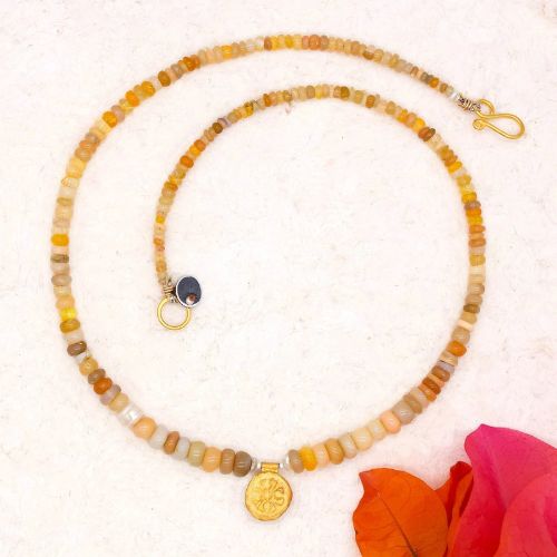 Ethiopian Fire Opal Talisman Necklace - River Song