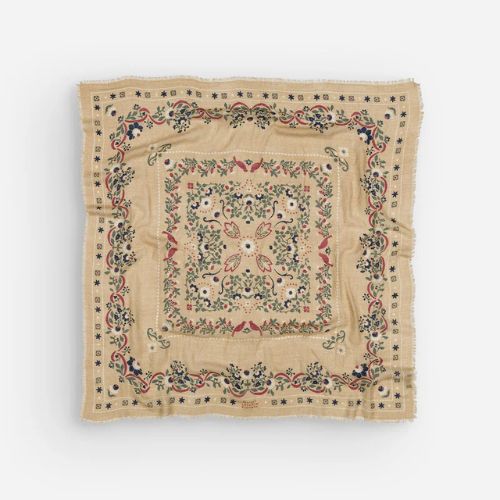 Wool/Silk Scarf - 100x100cm - Maison Lecomte Flamente