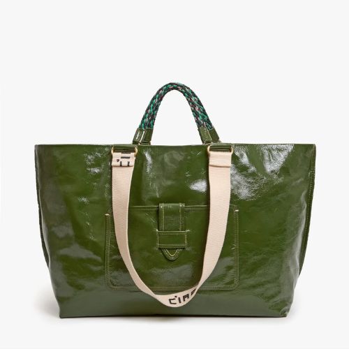 Grande Bateau Tote - Crinkle Patent - Clare V.