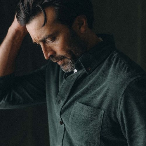 Jack Shirt - Heather Pine Pincord -Taylor Stitch