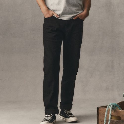 Straight Jean - Rinsed Black Organic Selvedge - Taylor Stitch
