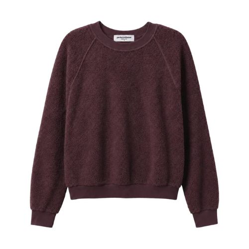 Ziggy Crew Sweatshirt - Cherry Lacquer - Perfect White Tee