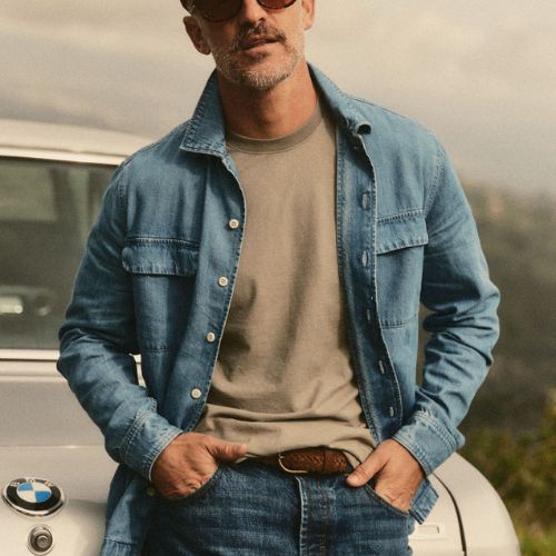 Shore Shirt in Washed Indigo Twill -Taylor Stitch