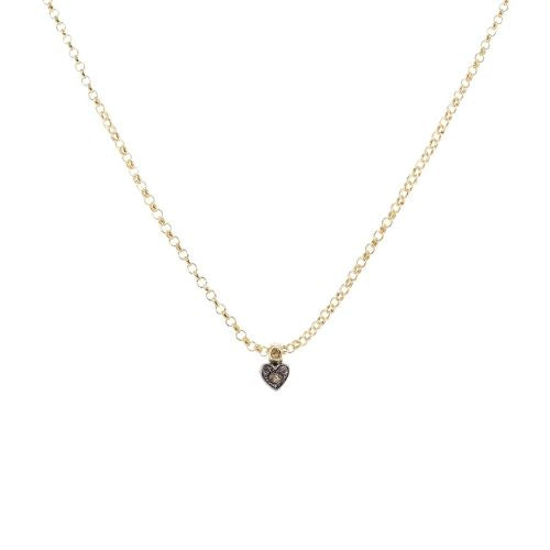 N. 923 - Heart Charm Necklace - Gold - Marie Laure Chamorel