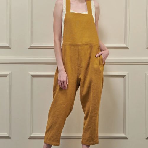 Amente - Linen Overall Pants -