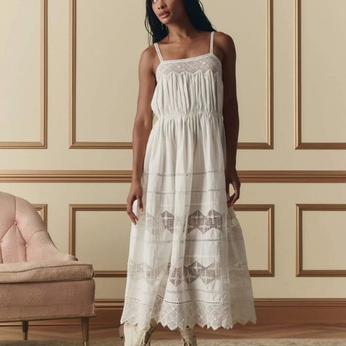 Rosette Crochet Dress - The Great