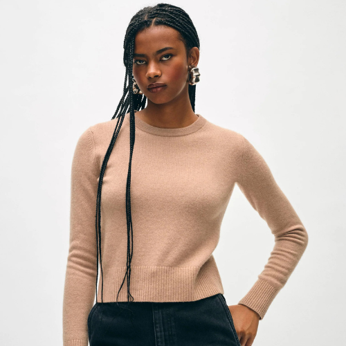 Shrunken Crewneck - White + Warren