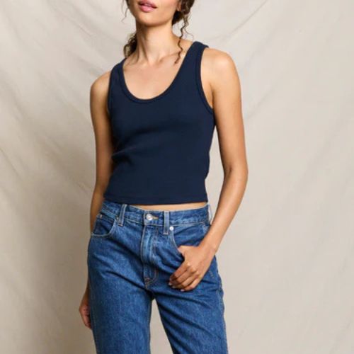 Blondie Tank - Navy - Perfect White Tee