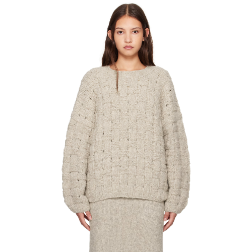 Handknit Interlace Pullover - Lauren Manoogian