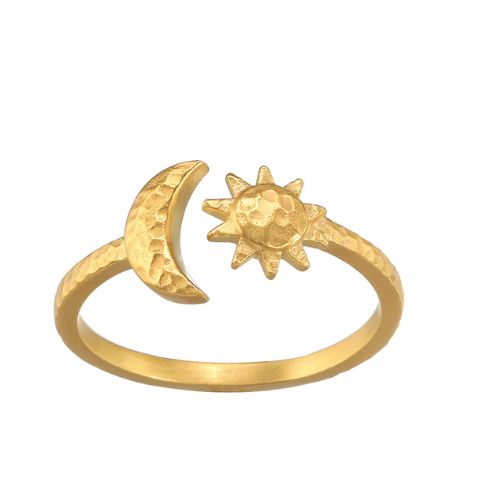 Illuminated Spirit Moon Sun Adjustable Ring - Satya Jewelry
