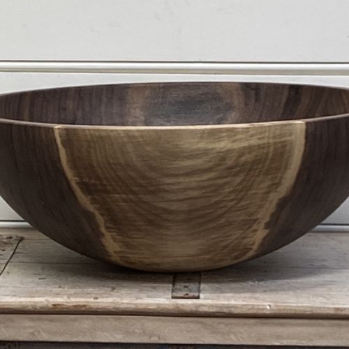 13" Black Walnut Wood Bowl - Peterman's Boards & Bowls