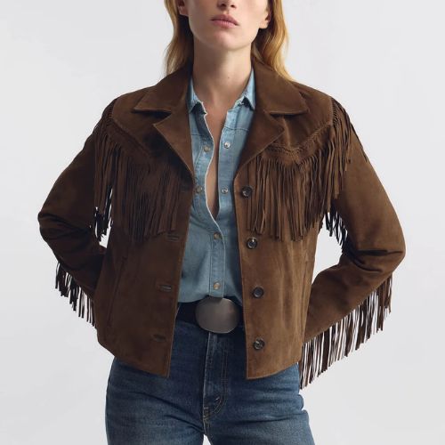 Eloi Suede Jacket in Hazelnut - Nili Lotan