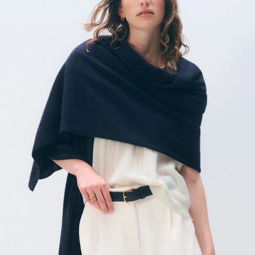 Cashmere Travel Wrap - White + Warren
