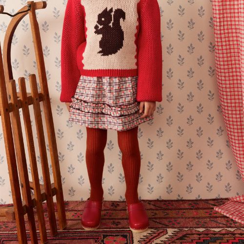 Tina Skirt in Camelia Check - Hello Simone
