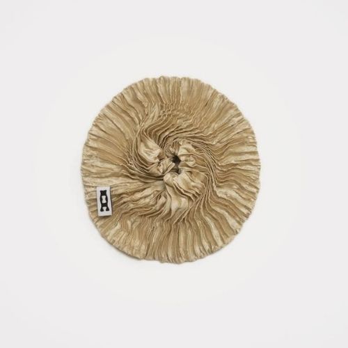 Plisse Satin Silk Rectangle Hair Clip - Azur