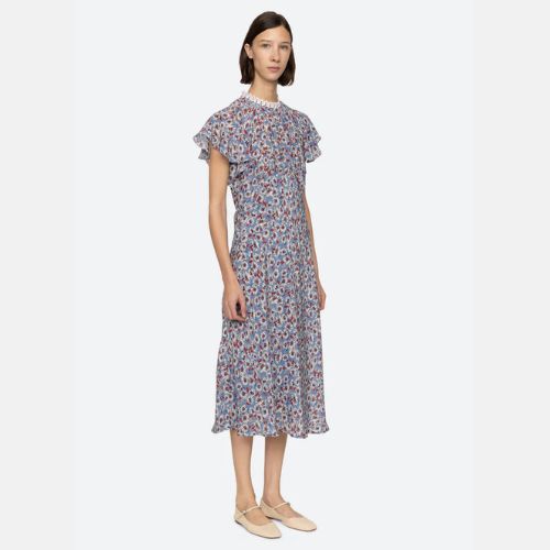 Whitney Flutter Midi Dress - Sea NY