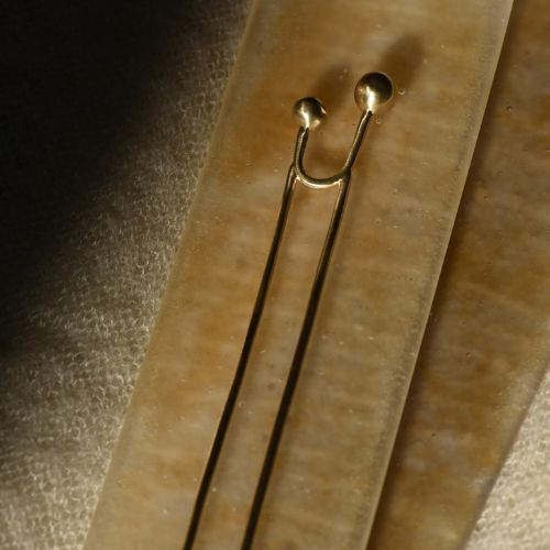 #10 Hair Pin Brass - Two Spheres - 8.6.4