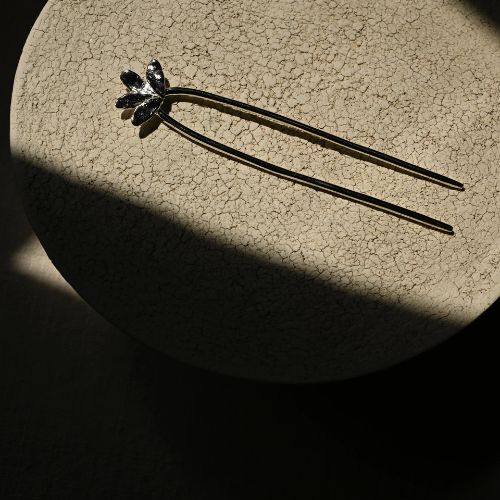 12 Hair Pin Brass - Leaf Crown -8.6.4