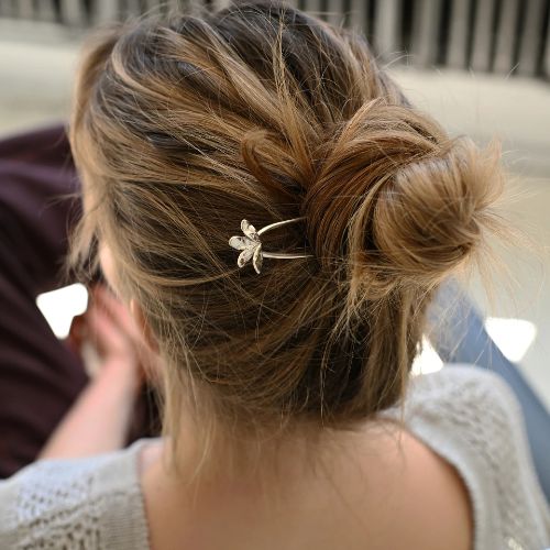 12 Hair Pin Brass - Leaf Crown -8.6.4