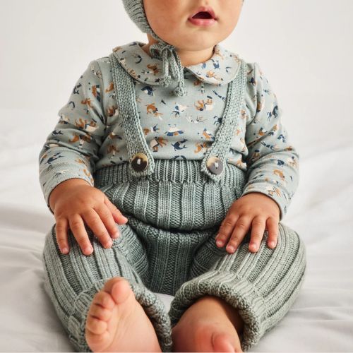 Baby Rib Longies - Misha & Puff