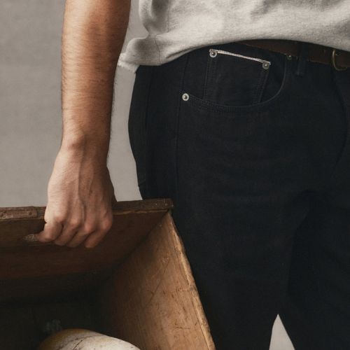 Straight Jean - Rinsed Black Organic Selvedge - Taylor Stitch