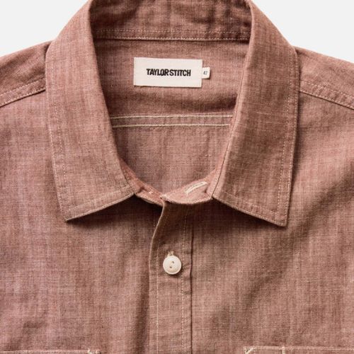 Foundry Shirt - Brick Chambray -Taylor Stitch