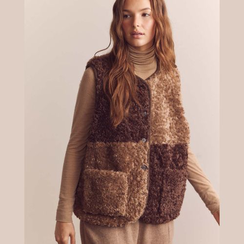 Color Block Reversible Vest -Amente