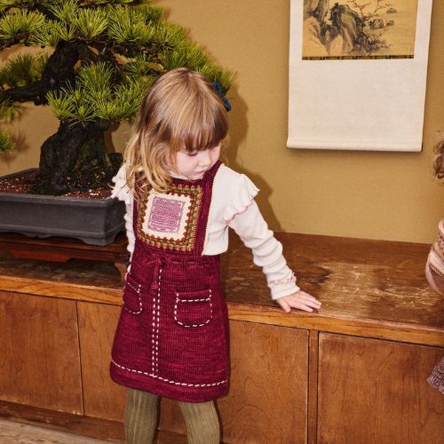 Running Stitch Pinafore - Misha & Puff