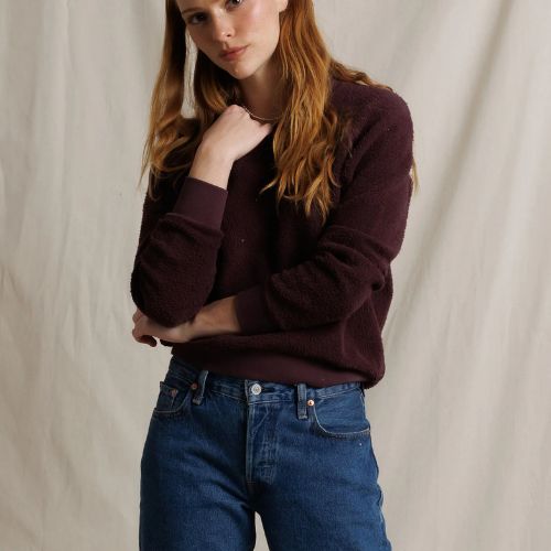 Ziggy Crew Sweatshirt - Cherry Lacquer - Perfect White Tee
