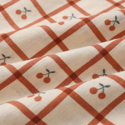 Collared Babydoll Dress  -  Cherry Check