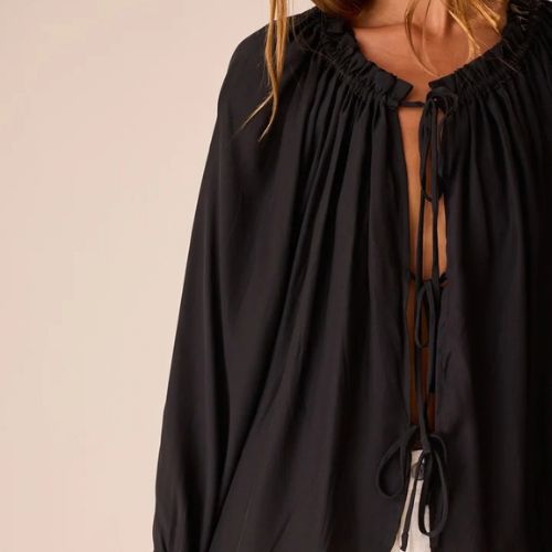 Elise Top - Black Silk - Natalie M.