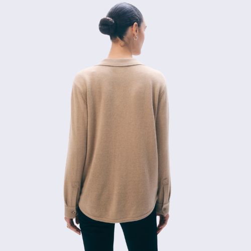 Cashmere Button Down - White + Warren