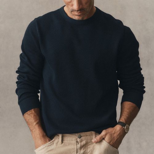 Organic Cotton Crew - Dark Navy Waffle - Taylor Stitch