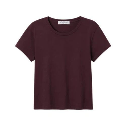 Lisa Recycled Cotton Slim Tee - Cherry Lacquer - Perfect White Tee