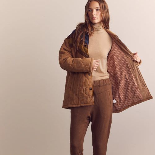 Color Block Bomber Jacket - Amente